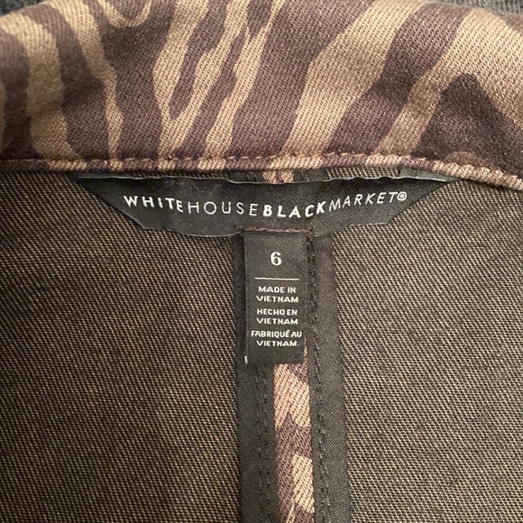 WHBM denim zebra print moto jacket - Picture 3 of 4